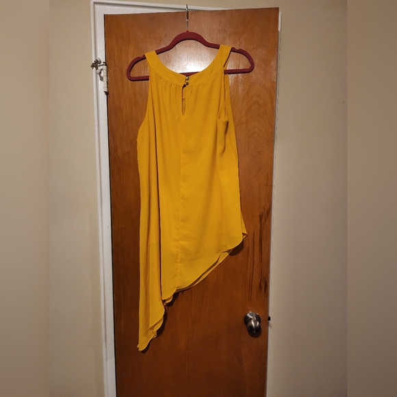 Ashley Stewart Asymmetrical Top Yellow Size 14/16W - Picture 4 of 4